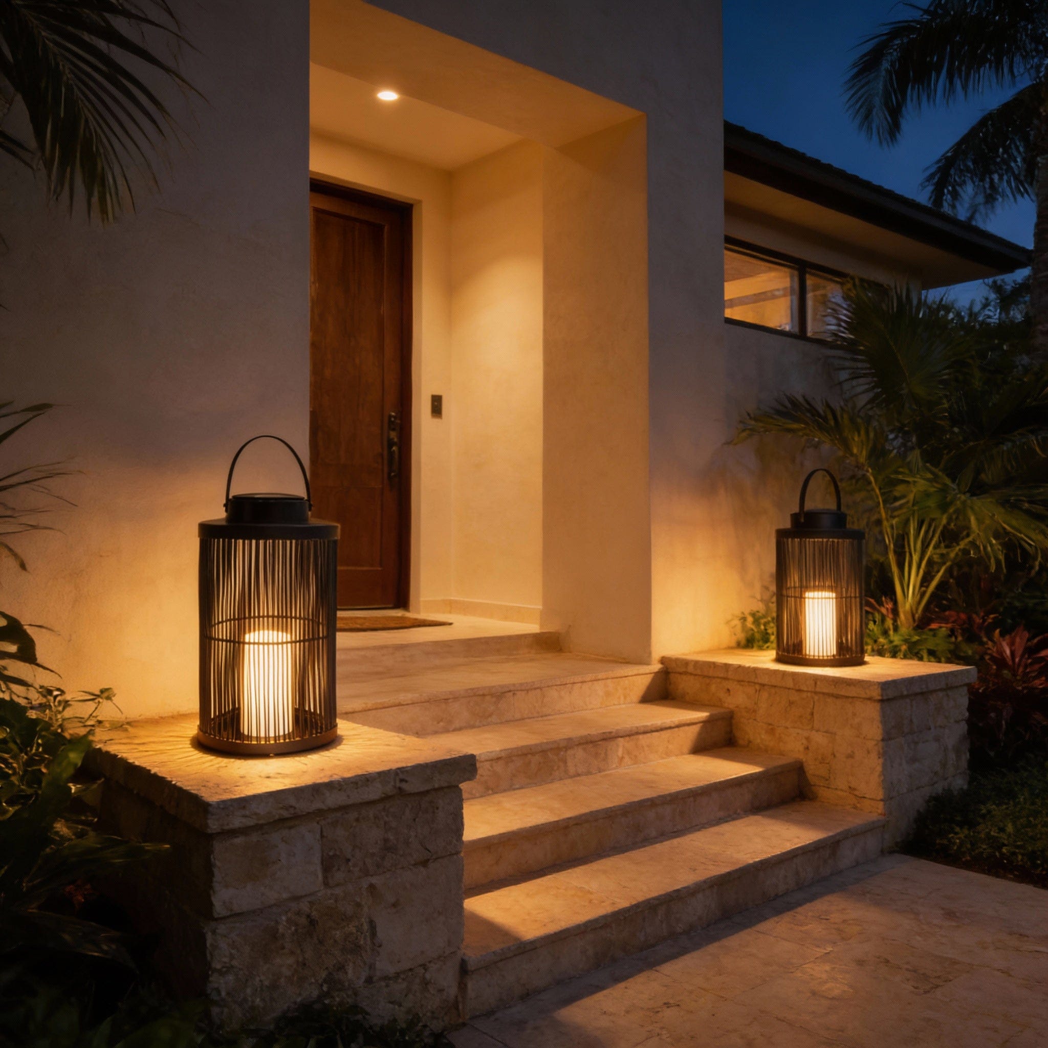 Lantern Sora Weave Light in Black & Dark Brown