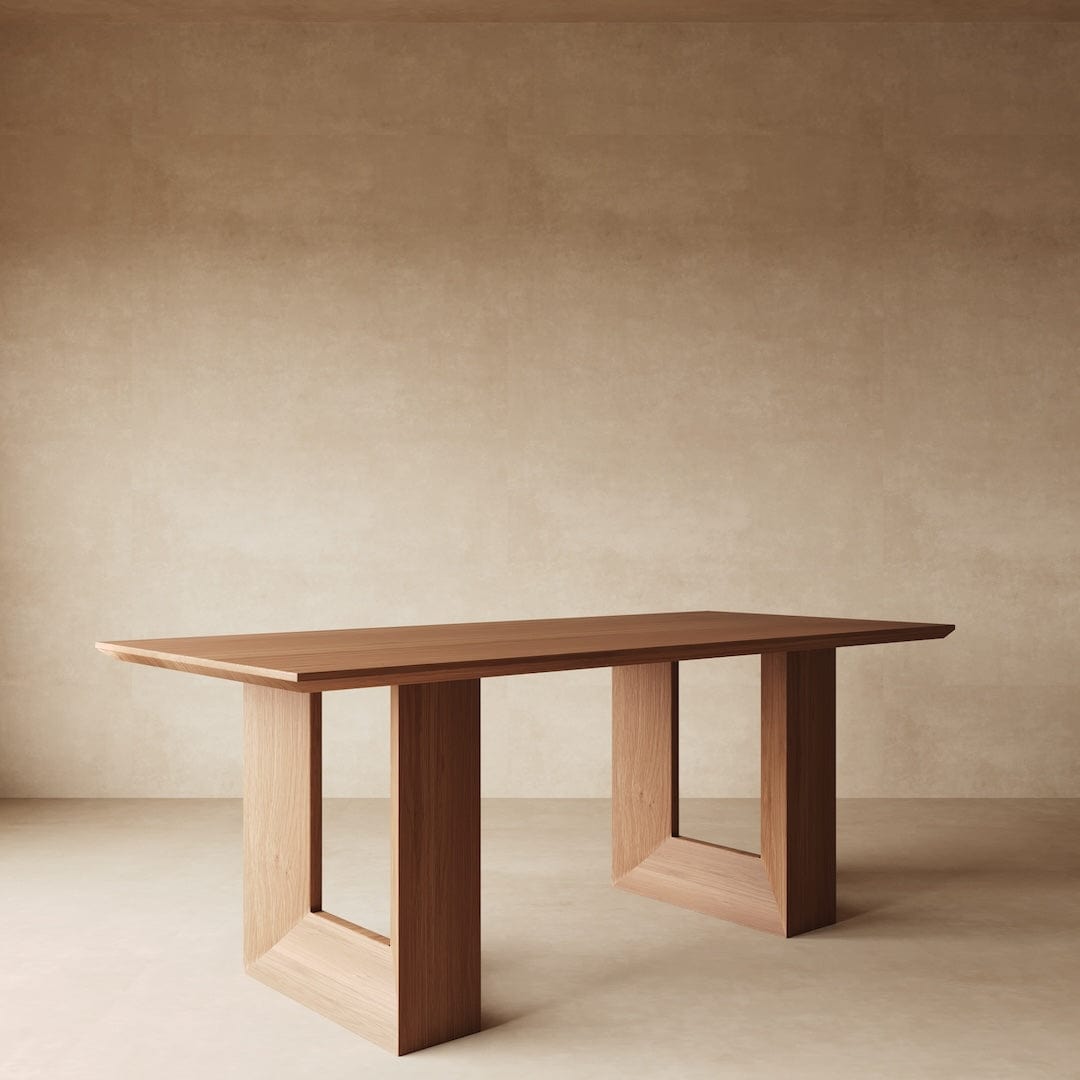Euclid Modern Contemporary Dining Table in Dark & Light