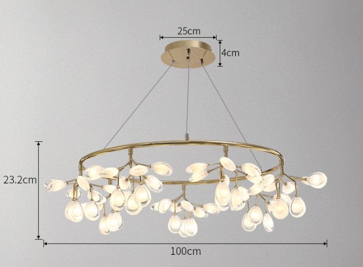Floe Chandelier in Gold & Black