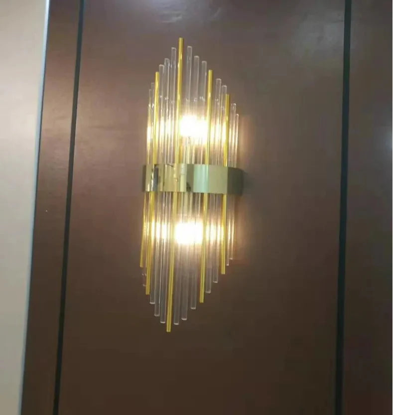 Opulent Glow Wall Light in Transparent & With Gold