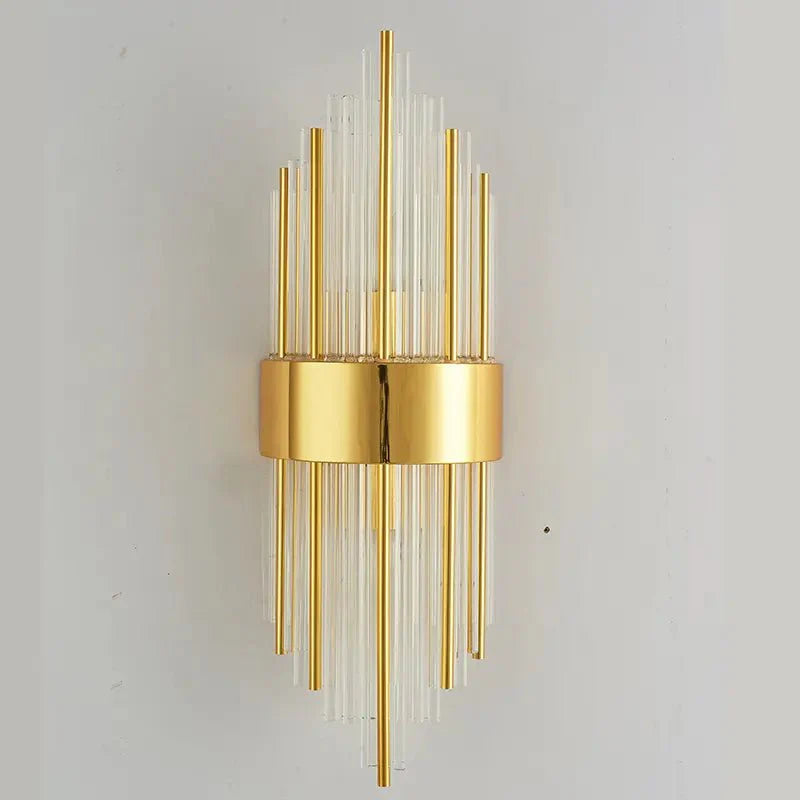 Opulent Glow Wall Light in Transparent & With Gold