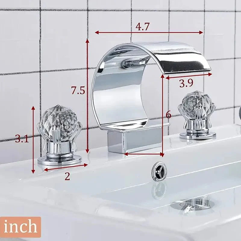 Crystal Curve Faucet in Gold & Black