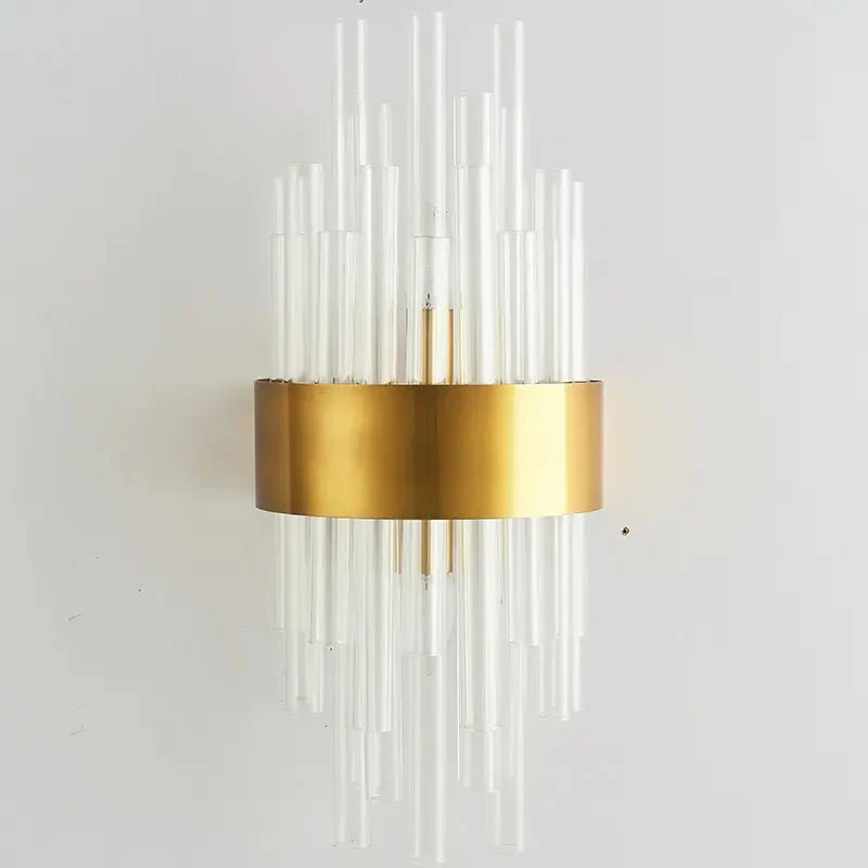 Opulent Glow Wall Light in Transparent & With Gold