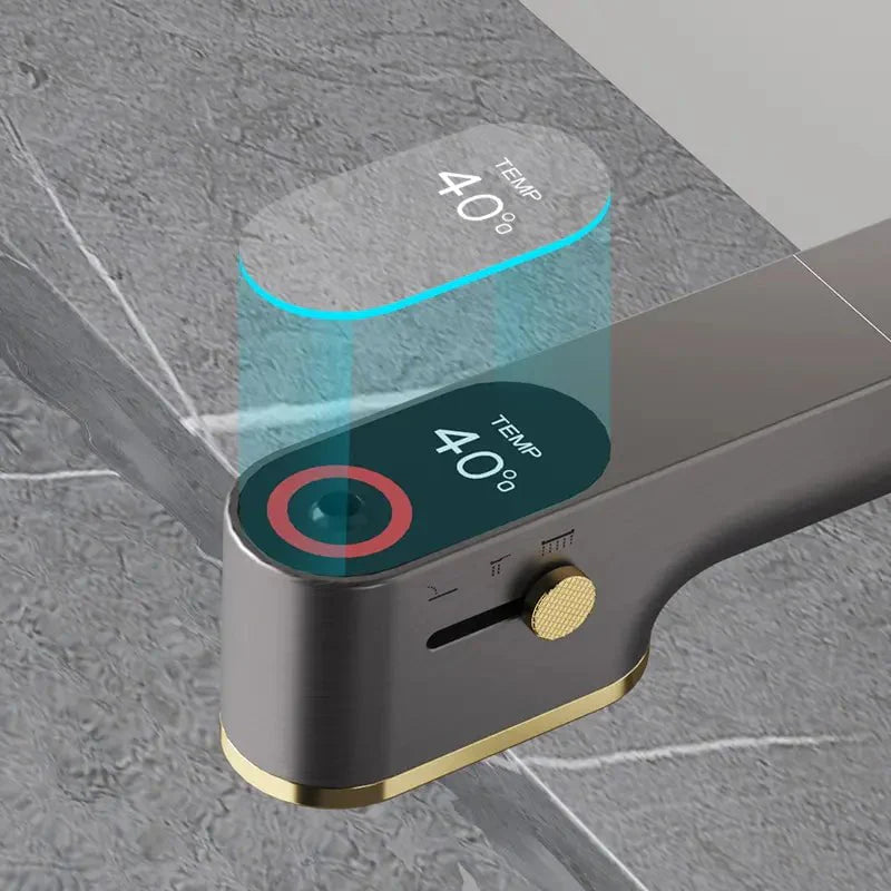 Digital 360 Faucet in White & Gun Grey