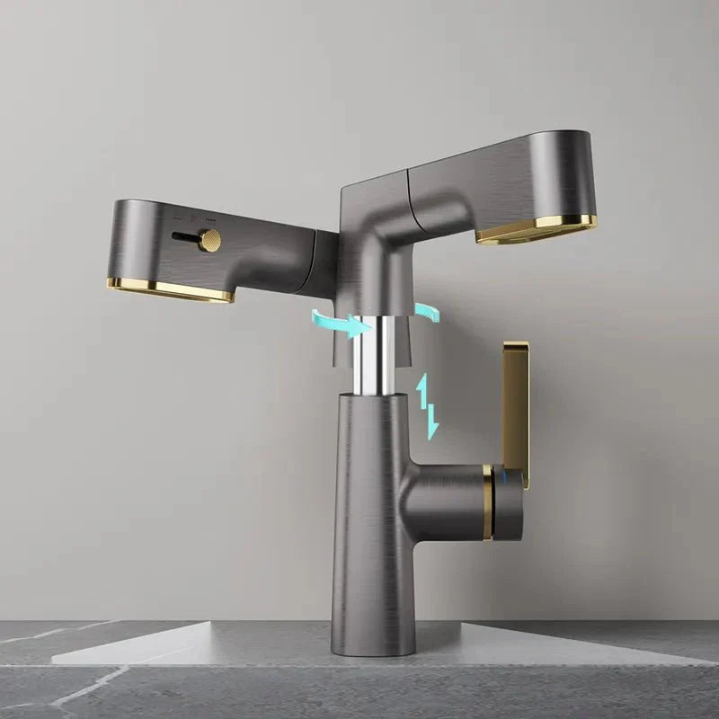 Digital 360 Faucet in White & Gun Grey