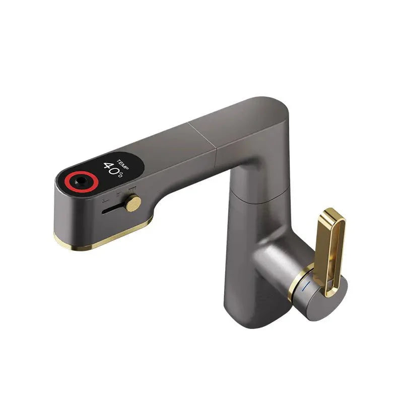 Digital 360 Faucet in White & Gun Grey