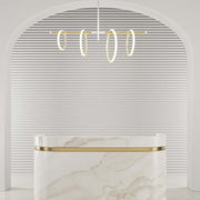 Ring Magnet Horizontal Chandelier (4 rings) in Black & White