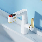Digital 360 Faucet in White & Gun Grey