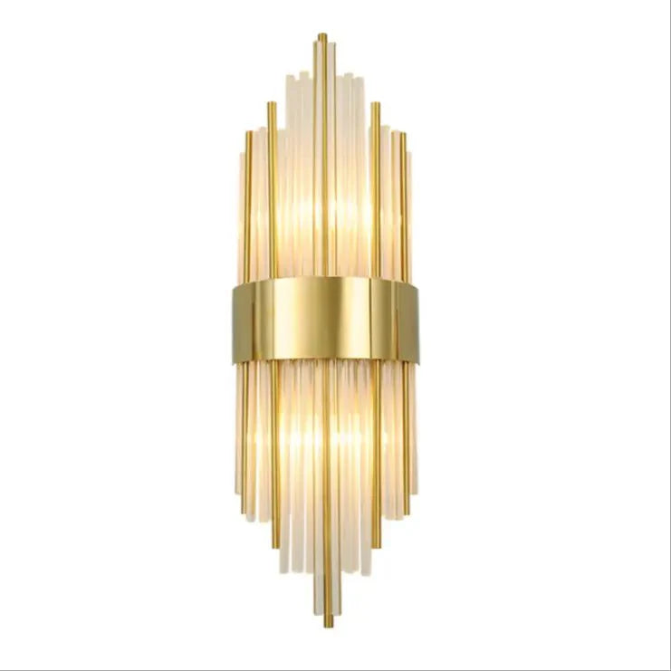 Opulent Glow Wall Light in Transparent & With Gold
