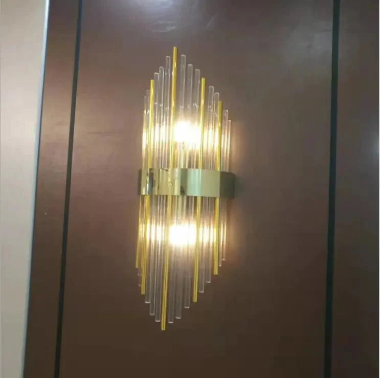 Opulent Glow Wall Light in Transparent & With Gold