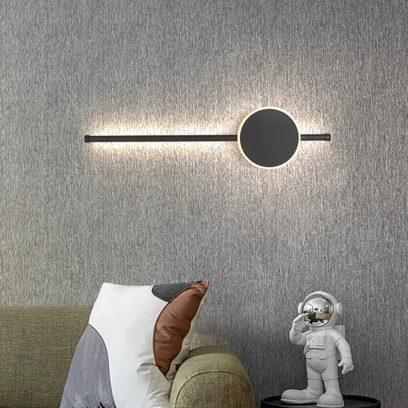 Merida Slim Wall Light in Black & Gold