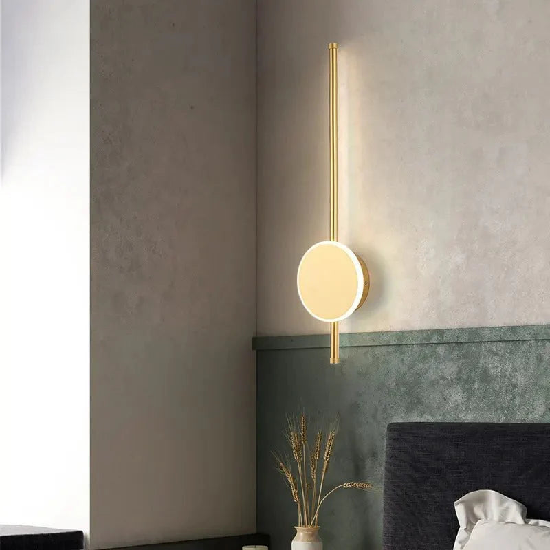 Merida Slim Wall Light in Black & Gold