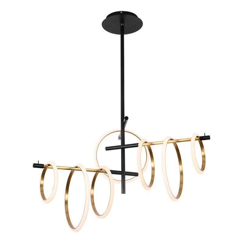 Ring Magnet Chandelier (7 rings) in Black & White