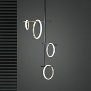 Ring Magnet Vertical Chandelier (4 rings) in Black & White