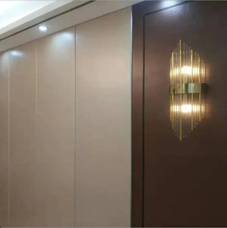 Opulent Glow Wall Light in Transparent & With Gold