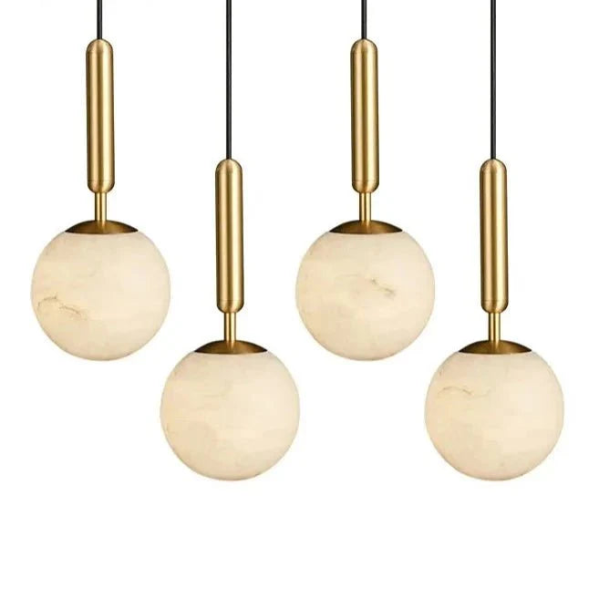 Hera Round Pendant Light in Copper & Black