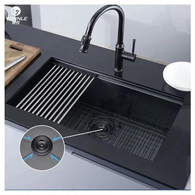 Reflections Glide Sink in Black & Silver