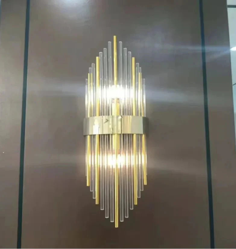 Opulent Glow Wall Light in Transparent & With Gold