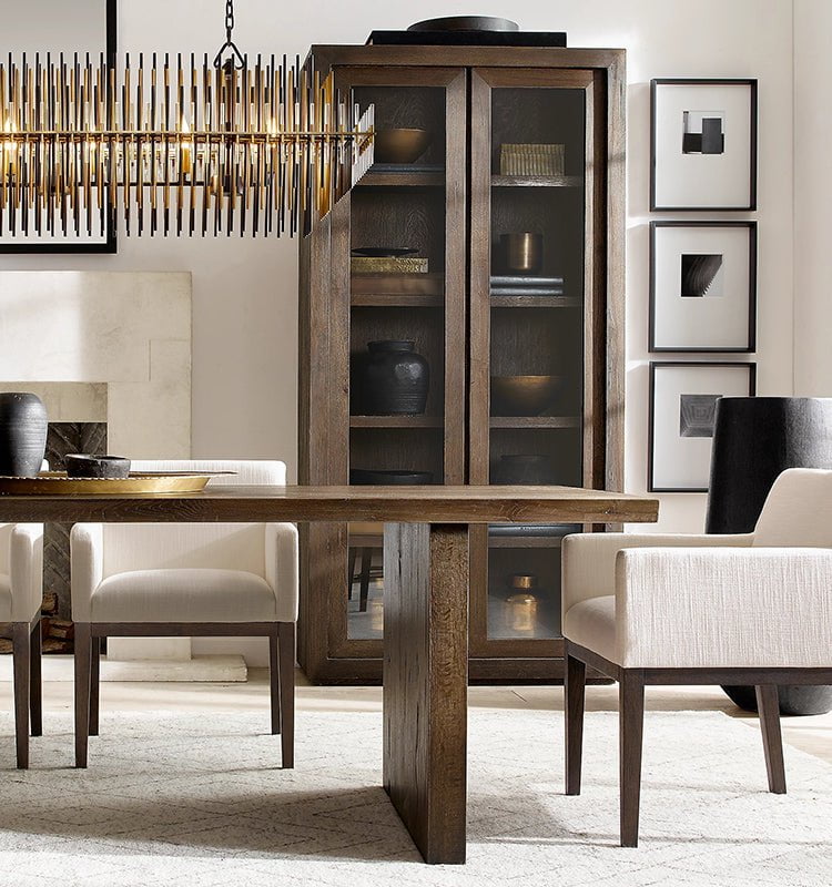Athena Row Chandelier in Burnished Brass & Pewter