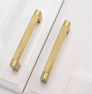 Castille Sue Furniture Handle in Brushed Brass & Matte Black