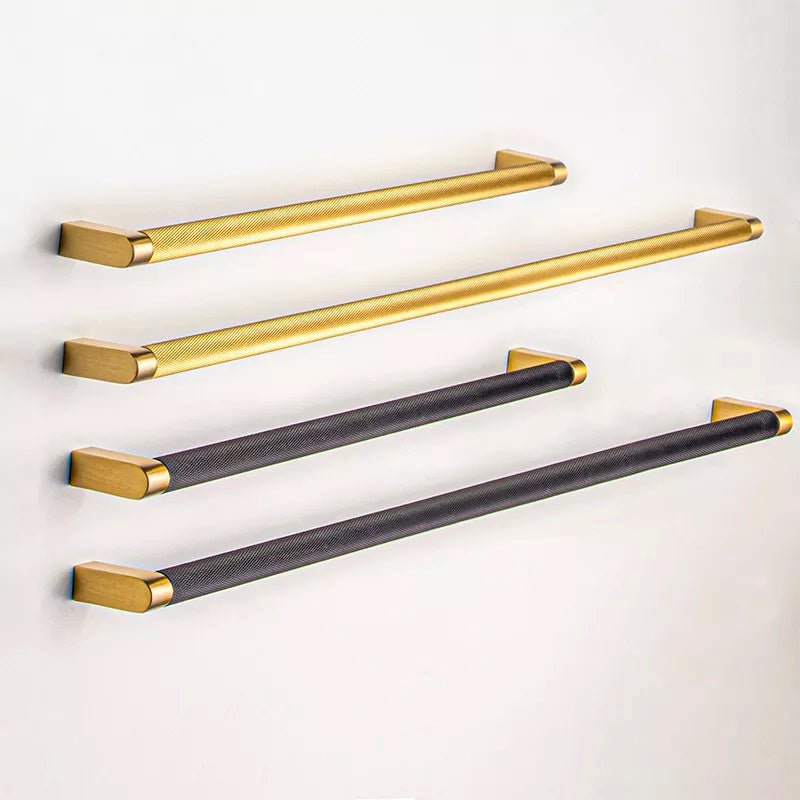 Castille Sue Furniture Handle in Brushed Brass & Matte Black