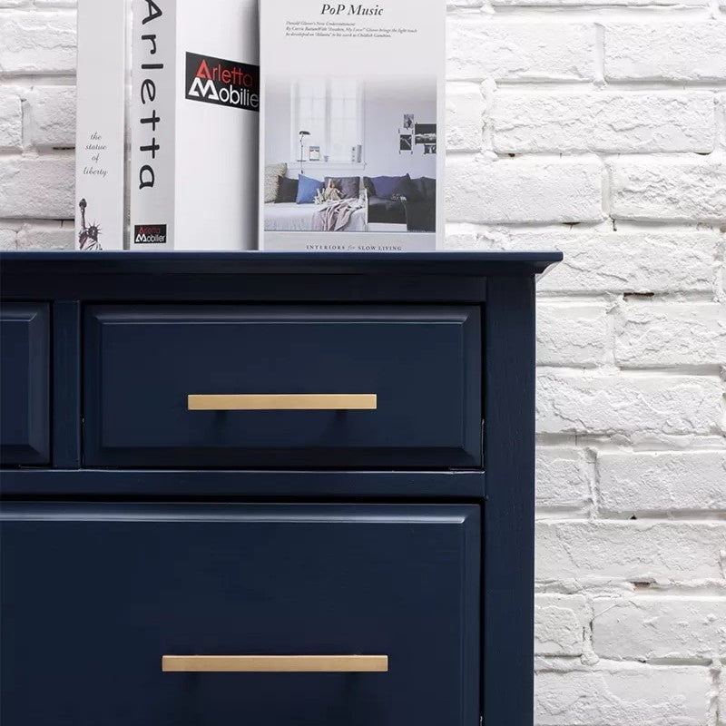 Charleston Furniture Handle in Matte Black & Brushed Brass