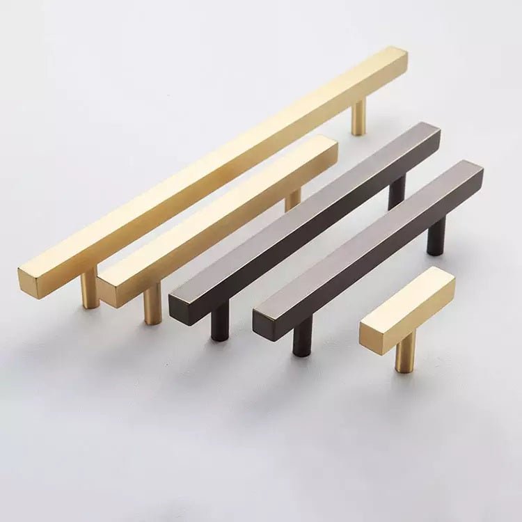 Charleston Furniture Handle in Matte Black & Brushed Brass