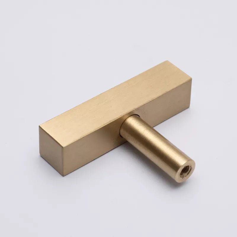 Charleston Furniture Handle in Matte Black & Brushed Brass