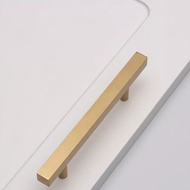 Charleston Furniture Handle in Matte Black & Brushed Brass