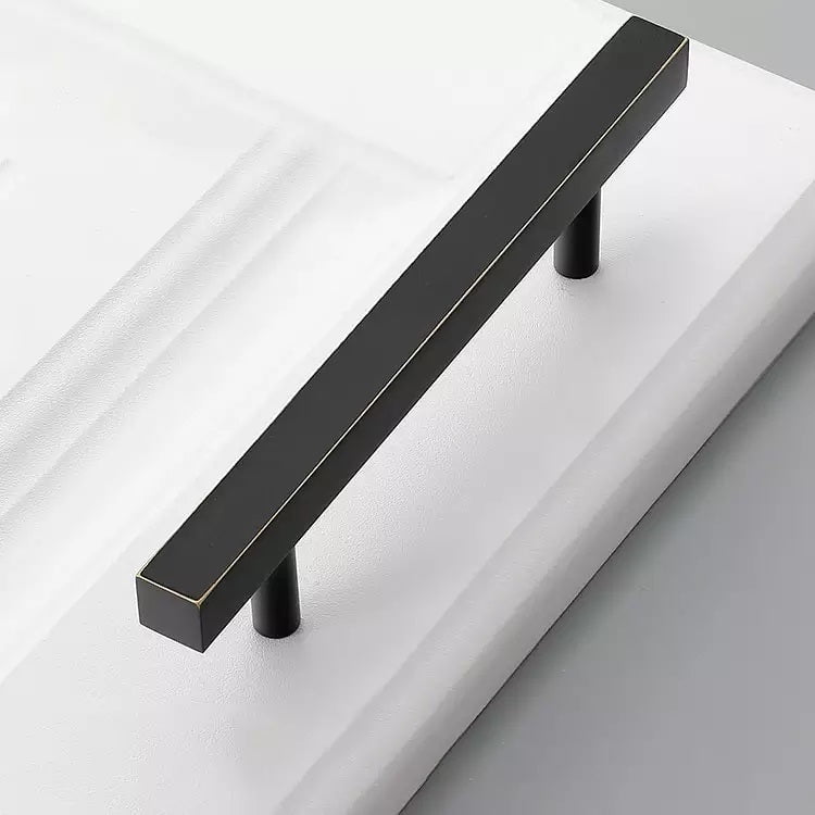 Charleston Furniture Handle in Matte Black & Brushed Brass