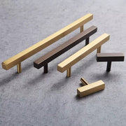 Charleston Furniture Handle in Matte Black & Brushed Brass