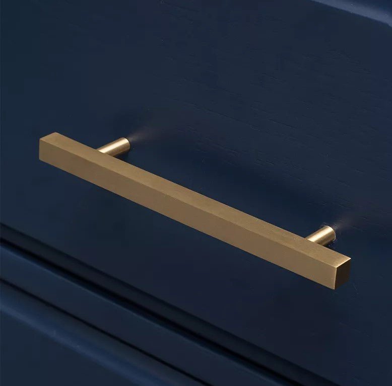 Charleston Furniture Handle in Matte Black & Brushed Brass