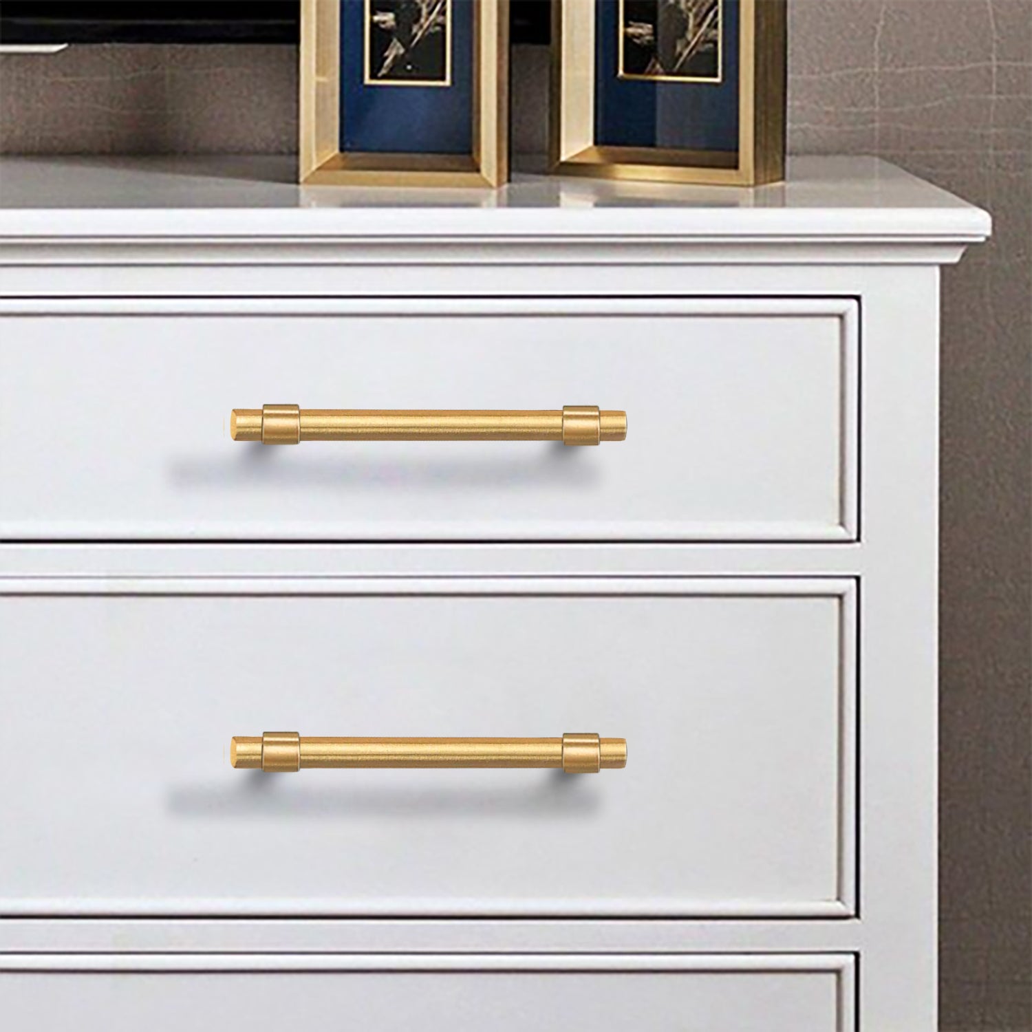 Lori Tonn Furniture Handle in Matte Black & Brass