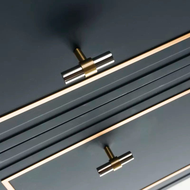 Day Bell Furniture Handle in Black & Gold & Silver & Gold