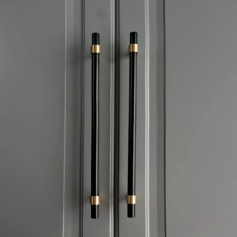 Day Bell Furniture Handle in Black & Gold & Silver & Gold