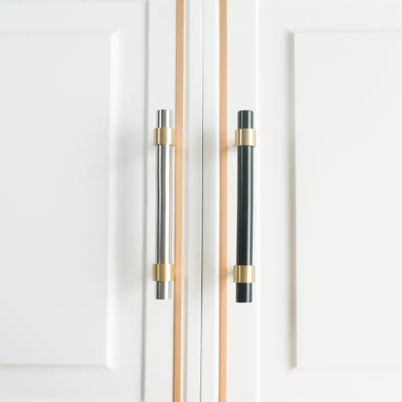 Day Bell Furniture Handle in Black & Gold & Silver & Gold