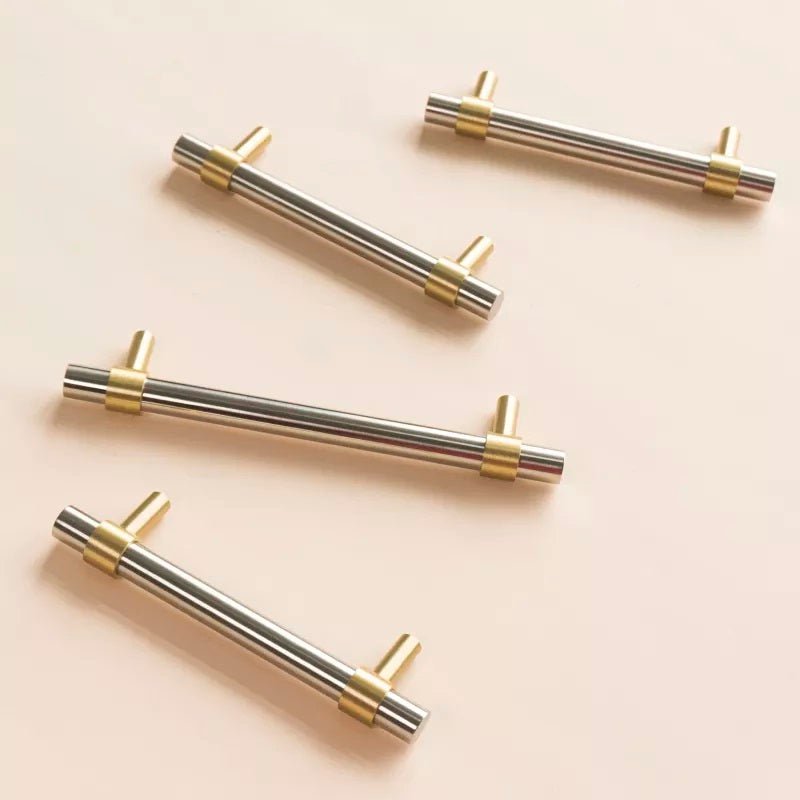 Day Bell Furniture Handle in Black & Gold & Silver & Gold
