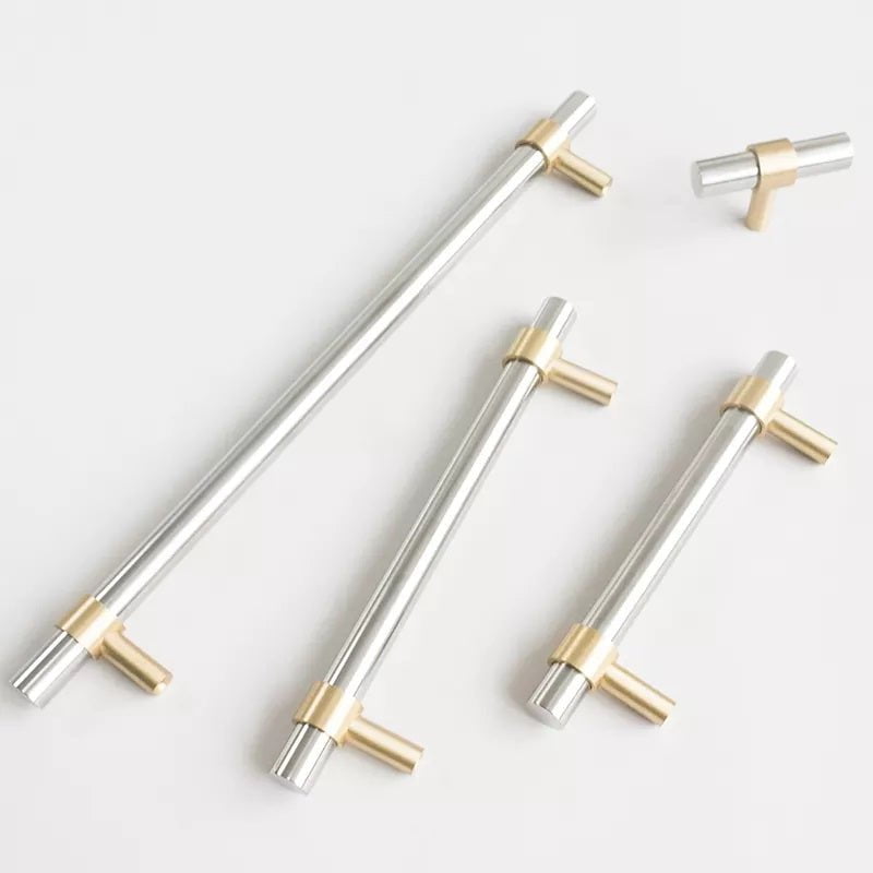 Day Bell Furniture Handle in Black & Gold & Silver & Gold