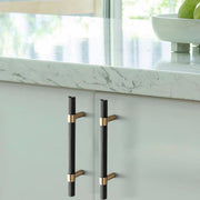Liberty Center Furniture Handle in Brass & Matte Black