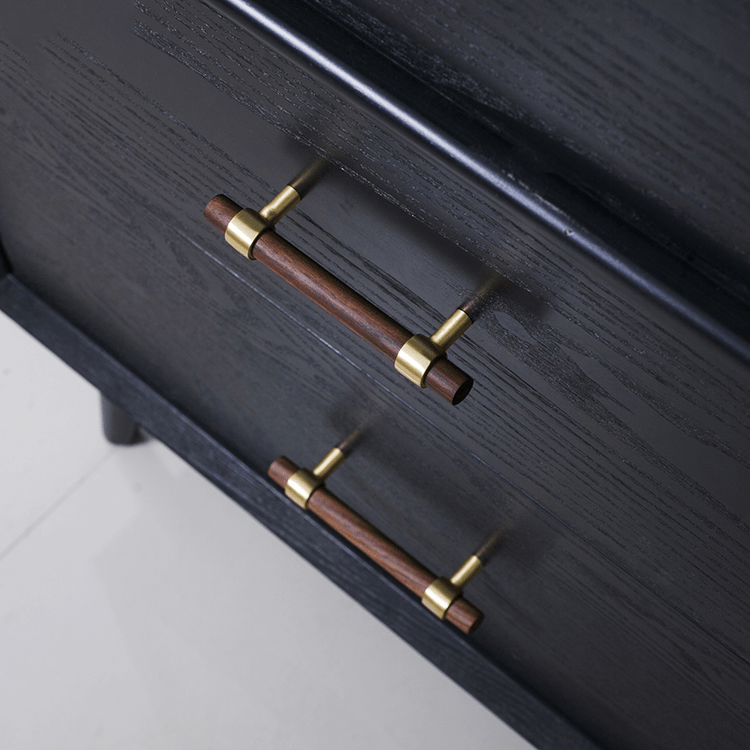 Francisco Brass Furniture Handle in Beech & Walnut