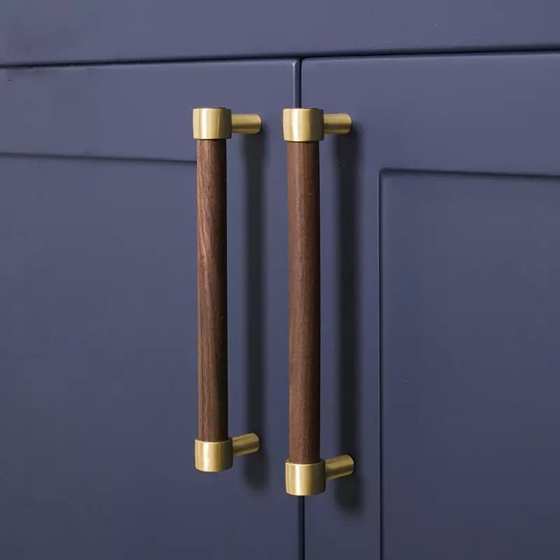 Francisco Brass Furniture Handle in Beech & Walnut