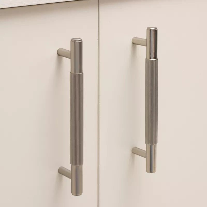 Luca Base Furniture Handle in Brass & Polished Nickel