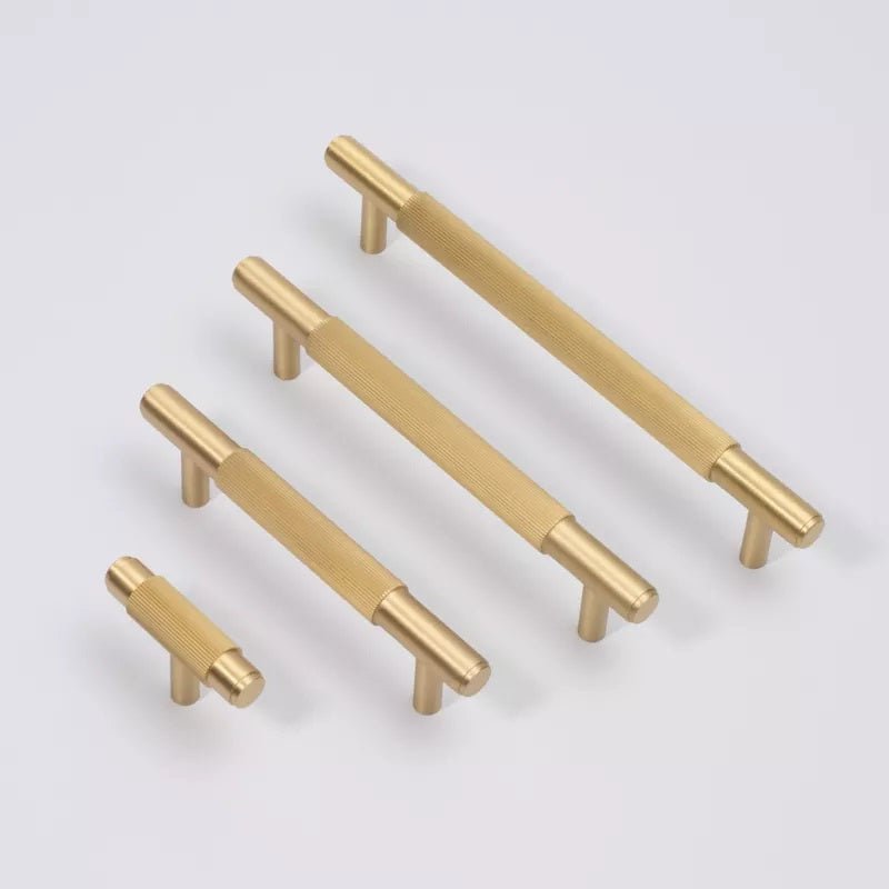 Luca Base Furniture Handle in Brass & Polished Nickel