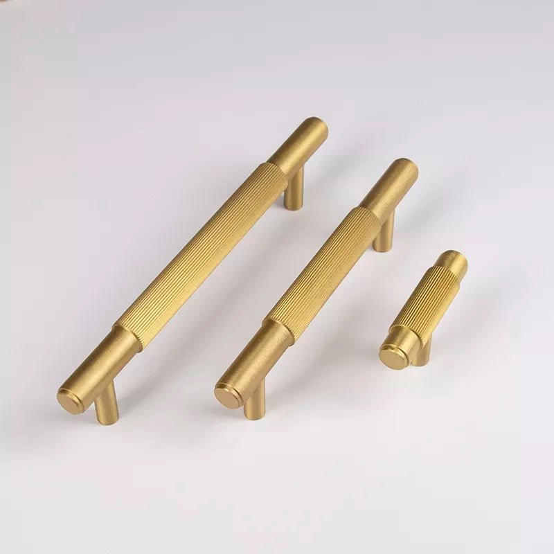 Luca Base Furniture Handle in Brass & Polished Nickel