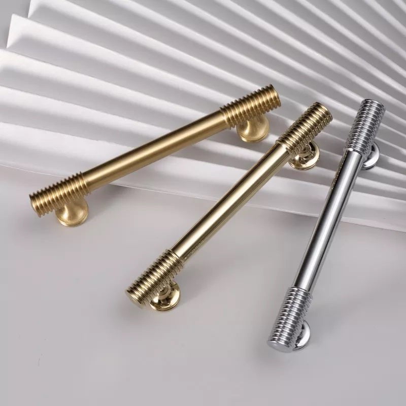 Hickory Lane Furniture Handle in Brushed Brass & Titanium Gold