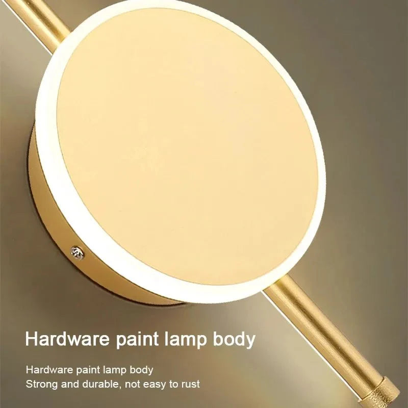 Merida Slim Wall Light in Black & Gold