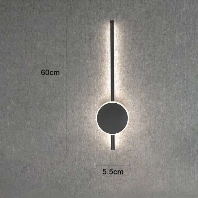 Merida Slim Wall Light in Black & Gold