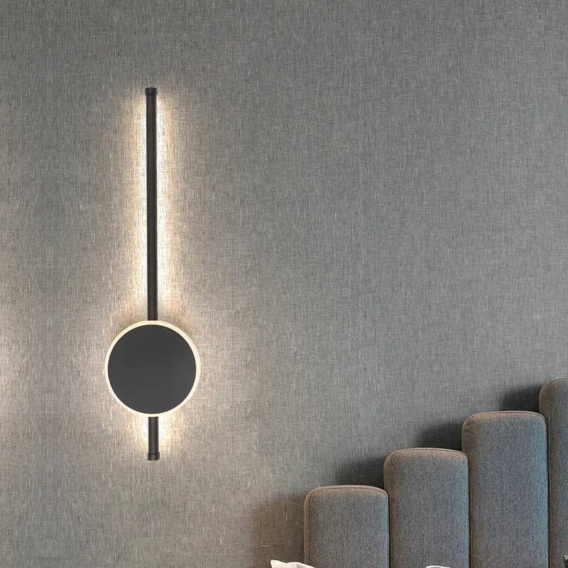 Merida Slim Wall Light in Black & Gold