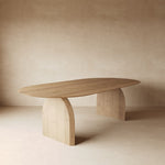 Half-Leaf Modern Contemporary Dining Table in Dark & Light