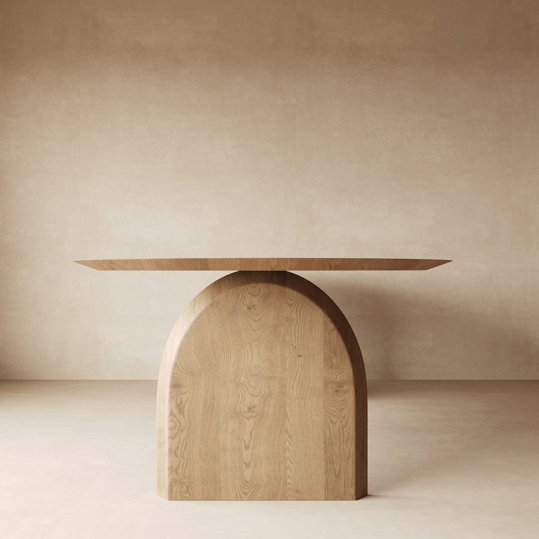 Half-Leaf Modern Contemporary Dining Table in Dark & Light